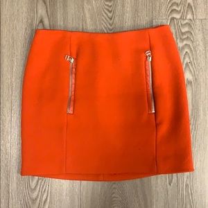 Maje orange mini skirt